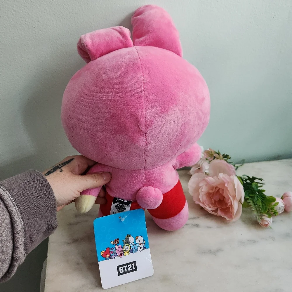 New‎ BT21 Summer Dolce Cooky 15" Plush Stuffed Toy BTS Drink Pink Bunny Rabbit - Picture 4 of 5